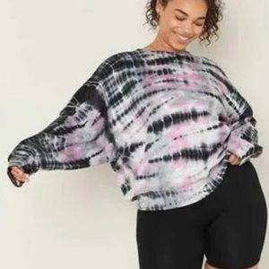 Victorias Secret Pink Sweatshirt Bamboo Tie Dye